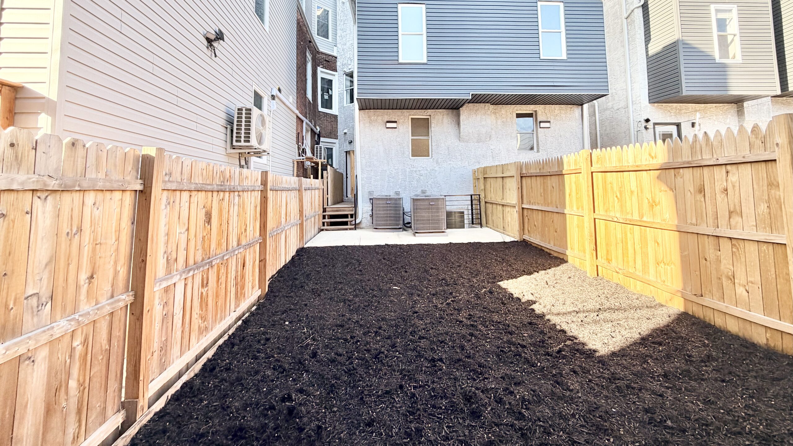 Rear yard at West Philadelphia investment property