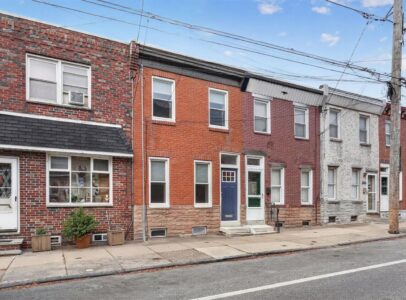 Front of updated home in Fishtown Philadelphia on Dauphin Street”