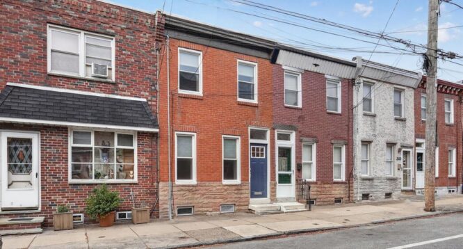 Front of updated home in Fishtown Philadelphia on Dauphin Street”